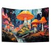 Fantasy Mushroom Land Hanging Tapestry Wall Art Trippy Large Tapestry Mural Decor Photograph Backdrop Blanket Curtain Home Bedroom Living Room Decoration