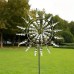 Unique and Magical Metal Windmill - 3D Outdoor Wind Kinetic Sculpture Move with The Wind - Metal Wind Spinners Suitable for Garden Terrace Lawn Yard Landscape Decoration