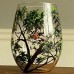 Four Seasons Tree Wine Glasses - Hand Painted Art, Spring Summer Autumn Winter Painted Wine Glasses, Seasonal Tree Art Design Colored Glasses