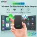 CarlinKit 5.0 CarPlay Android Auto Wireless Adapter Portable Dongle for OEM Car Radio with Wired CarPlay/Android Auto 2023 Newest CPC200-2AIR Available for Android Phones and iPhones