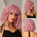 Pink BOB Wigs Short Natural Wave Hair Synthetic Wig For Women Party Daily High Density Heat Resistant Christmas Party Wigs