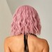 Pink BOB Wigs Short Natural Wave Hair Synthetic Wig For Women Party Daily High Density Heat Resistant Christmas Party Wigs