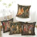 Medieval Grape Double Side Pillow Cover 4PC Soft Decorative Square Cushion Case Pillowcase for Bedroom Livingroom Sofa Couch Chair