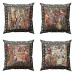 Medieval Grape Double Side Pillow Cover 4PC Soft Decorative Square Cushion Case Pillowcase for Bedroom Livingroom Sofa Couch Chair