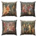 Medieval Grape Double Side Pillow Cover 4PC Soft Decorative Square Cushion Case Pillowcase for Bedroom Livingroom Sofa Couch Chair