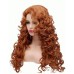 Long Fox Red Hair Curly Wavy Full Head Halloween Wigs for Women Cosplay Costume Party Hairpiece