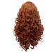 Long Fox Red Hair Curly Wavy Full Head Halloween Wigs for Women Cosplay Costume Party Hairpiece