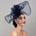 Elegant & Luxurious Feather Linen Rayon Kentucky Derby Hat Fascinators Headpiece with Feather Floral Flower 1PC Melbourne Cup Wedding Horse Race Ladies Day Headpiece