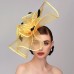 Elegant & Luxurious Feather Linen Rayon Kentucky Derby Hat Fascinators Headpiece with Feather Floral Flower 1PC Melbourne Cup Wedding Horse Race Ladies Day Headpiece