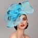 Elegant & Luxurious Feather Linen Rayon Kentucky Derby Hat Fascinators Headpiece with Feather Floral Flower 1PC Melbourne Cup Wedding Horse Race Ladies Day Headpiece