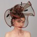 Elegant & Luxurious Feather Linen Rayon Kentucky Derby Hat Fascinators Headpiece with Feather Floral Flower 1PC Melbourne Cup Wedding Horse Race Ladies Day Headpiece