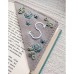 Personalized Hand Embroidered Corner Bookmark, 26 Letters Cute Flower Letter Embroidery Bookmarks, Felt Triangle Page Corner Handmade Bookmark, Felt Triangle Bookmark, Bookmarks for Book Lovers