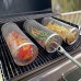 Rolling Grill Basket - SUS304 Stainless Steel Barbecue Cooking Grill Grate - Outdoor Round BBQ Campfire Grill Grid - Camping Picnic Cookware