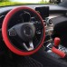 3 Pcs Car Universal Steering Wheel Cover Anti-SlipEmbossing Leather Auto Steering Wheel Cover