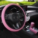 3 Pcs Car Universal Steering Wheel Cover Anti-SlipEmbossing Leather Auto Steering Wheel Cover