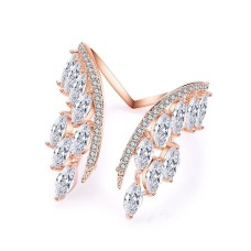 Open Ring Party Geometrical Silver Rose Gold Gold Copper Wings Stylish Trendy 1PC Zircon