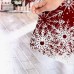 Kids Girls' Dress Snowflake Long Sleeve Casual Fur Trim Crewneck Adorable Daily Polyester Above Knee Casual Dress Swing Dress A Line Dress Fall Winter 2-13 Years Multicolor White Wine