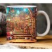 3D Bookshelf Mug, 3D Bookshelves Hole In A Wall Mug, 3D Effect Books Mugs,Creative Space Design Mugs, Coffee Mugs for Library Office,Book Lovers Coffee Mug, A Gift for Readers