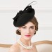 Fascinators Hats Headpiece Wool Saucer Hat Wedding Horse Race Ladies Day Cocktail Elegant With Headpiece Headwear