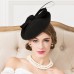 Fascinators Hats Headpiece Wool Saucer Hat Wedding Horse Race Ladies Day Cocktail Elegant With Headpiece Headwear