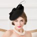 Fascinators Hats Headpiece Wool Saucer Hat Wedding Horse Race Ladies Day Cocktail Elegant With Headpiece Headwear