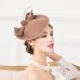 Fascinators Hats Headpiece Wool Saucer Hat Wedding Horse Race Ladies Day Cocktail Elegant With Headpiece Headwear