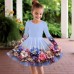 Girls' 3D Floral Rose Dress Long Sleeve 3D Print Spring Fall Sports & Outdoor Daily Holiday Cute Casual Beautiful Kids 3-12 Years Casual Dress A Line Dress Above Knee Polyester Regular Fit