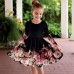 Girls' 3D Floral Rose Dress Long Sleeve 3D Print Spring Fall Sports & Outdoor Daily Holiday Cute Casual Beautiful Kids 3-12 Years Casual Dress A Line Dress Above Knee Polyester Regular Fit