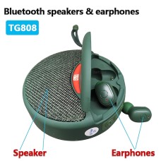 TG808 2 in 1 True Wireless Earbuds with Bluetooth Speaker In Ear Bluetooth5.0 Stereo with Charging Box Built-in Mic for Apple Samsung Huawei Xiaomi MIYoga Everyday Use Traveling Mobile Phone