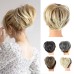 Tousled Updo Messy Hair BunClip in Hair Chignon with Side Comb Natural Adjustable Versatile Synthetic Hair Scrunchies for Women Girls