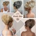 Tousled Updo Messy Hair BunClip in Hair Chignon with Side Comb Natural Adjustable Versatile Synthetic Hair Scrunchies for Women Girls