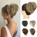 Tousled Updo Messy Hair BunClip in Hair Chignon with Side Comb Natural Adjustable Versatile Synthetic Hair Scrunchies for Women Girls