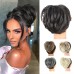 Tousled Updo Messy Hair BunClip in Hair Chignon with Side Comb Natural Adjustable Versatile Synthetic Hair Scrunchies for Women Girls