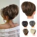 Tousled Updo Messy Hair BunClip in Hair Chignon with Side Comb Natural Adjustable Versatile Synthetic Hair Scrunchies for Women Girls