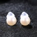 Women's White Freshwater Pearl Stud Earrings Fine Jewelry Classic Precious Stylish Simple S925 Sterling Silver Earrings Jewelry White For Wedding Engagement 1 Pair