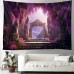 Purple Garden Hanging Tapestry Wall Art Large Tapestry Mural Decor Photograph Backdrop Blanket Curtain Home Bedroom Living Room Decoration Wisteria Flower Waterfall