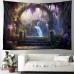 Purple Garden Hanging Tapestry Wall Art Large Tapestry Mural Decor Photograph Backdrop Blanket Curtain Home Bedroom Living Room Decoration Wisteria Flower Waterfall