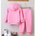 2 Pieces Kids Girls' Graphic Pants Suit Set Long Sleeve Active School 7-13 Years Spring Black Pink Red