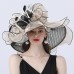 Hats Headwear Tulle Organza Bucket Hat Straw Hat Sun Hat Wedding Outdoor Horse Race Ladies Day Melbourne Cup Fashion Vintage Style With Bowknot Flower Headpiece Headwear