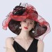 Hats Headwear Tulle Organza Bucket Hat Straw Hat Sun Hat Wedding Outdoor Horse Race Ladies Day Melbourne Cup Fashion Vintage Style With Bowknot Flower Headpiece Headwear