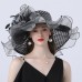 Hats Headwear Tulle Organza Bucket Hat Straw Hat Sun Hat Wedding Outdoor Horse Race Ladies Day Melbourne Cup Fashion Vintage Style With Bowknot Flower Headpiece Headwear