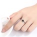 Open Ring Party Vintage Style Black S925 Sterling Silver Precious Vintage Simple 1PC Obsidian