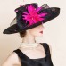 Flax Kentucky Derby Hat / Hats with Flower 1 Piece Horse Race / Ladies Day Headpiece