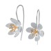 Women's Hoop Earrings Fine Jewelry Classic Flower Shape Elegant Stylish Earrings Jewelry Silver For Gift Festival 1 Pair