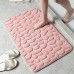 Cobblestone Embossed Bathroom Bath Mat, Memory Foam Pad, Washable Bath Rugs, Rapid Water Absorbent, Non-Slip, Washable, Thick, Soft And Comfortable Carpet For Shower Room