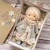 Cotton Body Waldorf Doll Doll Artist Handmade Mini Dress-Up Doll Diy Halloween Gift Box Packaging Blessing(excluding small animal accessories)