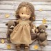 Cotton Body Waldorf Doll Doll Artist Handmade Mini Dress-Up Doll Diy Halloween Gift Box Packaging Blessing(excluding small animal accessories)