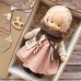 Cotton Body Waldorf Doll Doll Artist Handmade Mini Dress-Up Doll Diy Halloween Gift Box Packaging Blessing(excluding small animal accessories)