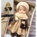 Cotton Body Waldorf Doll Doll Artist Handmade Mini Dress-Up Doll Diy Halloween Gift Box Packaging Blessing(excluding small animal accessories)