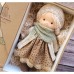 Cotton Body Waldorf Doll Doll Artist Handmade Mini Dress-Up Doll Diy Halloween Gift Box Packaging Blessing(excluding small animal accessories)